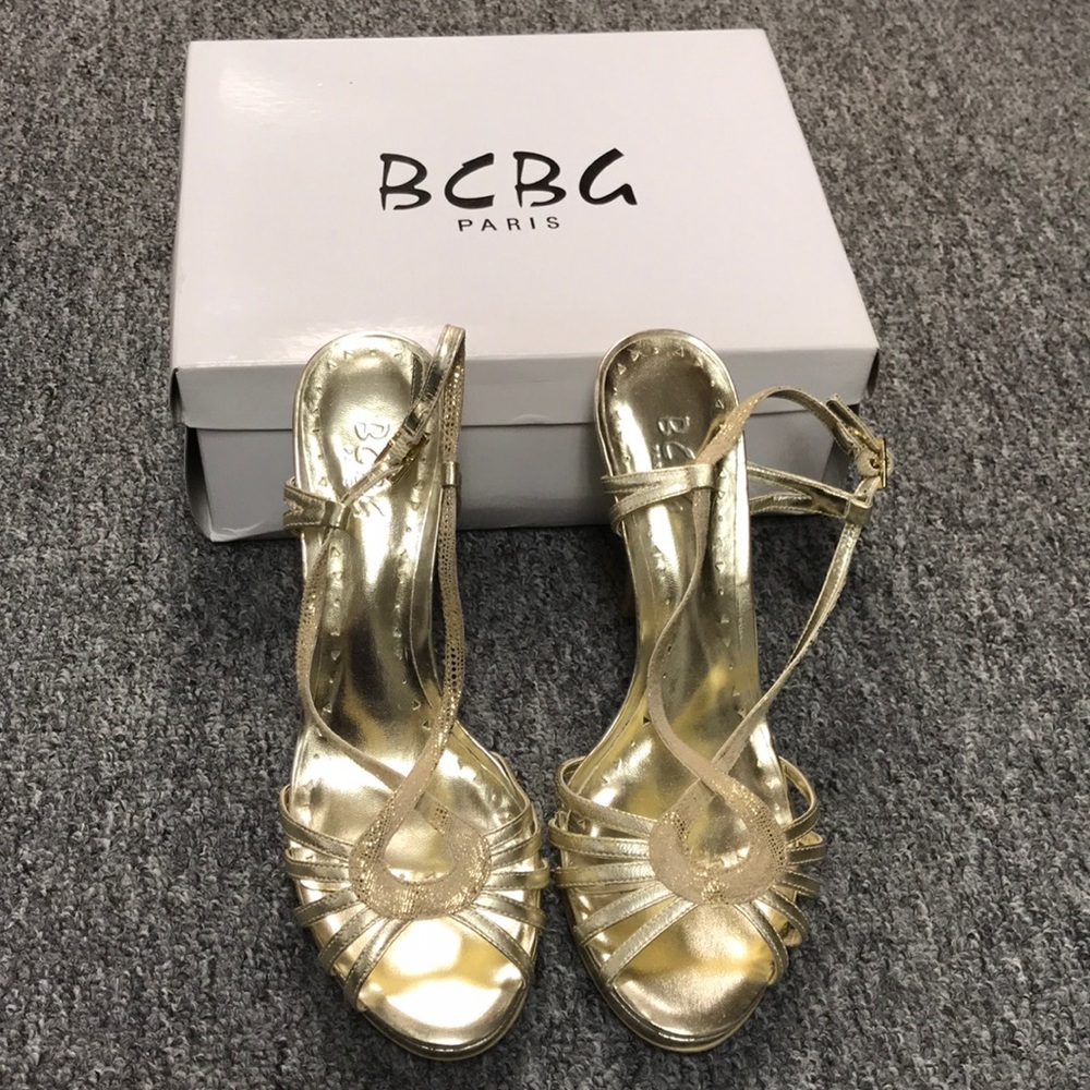 BCBG Gold heels